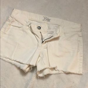 White jean shorts